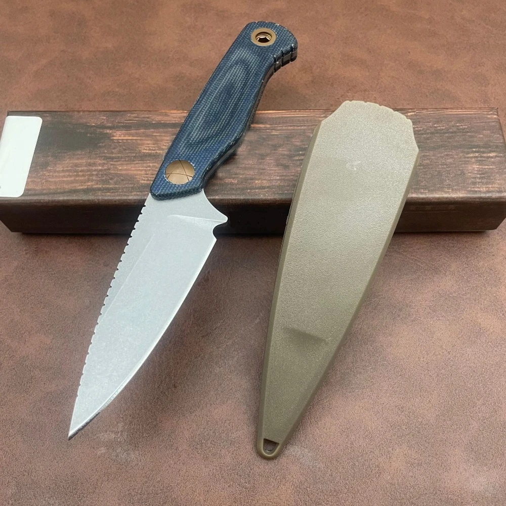 

Уличный прямой нож с ножнами, легкий прочный инструмент для кемпинга, лезвие D2, конопляная ручка, универсальный нож для выживания с фиксированным лезвием