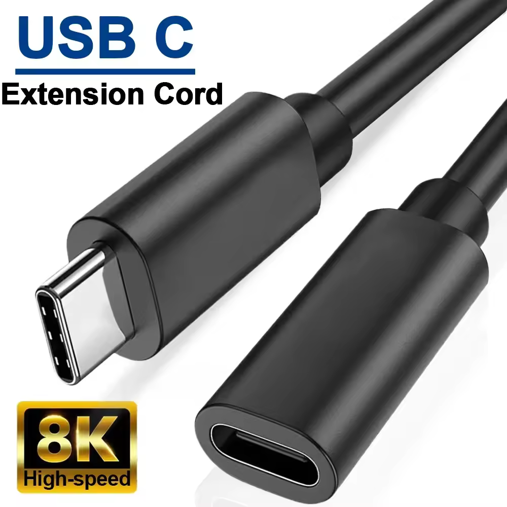 Cavo prolungato di tipo C USB C maschio-femmina prolunga linea dati di ricarica per laptop tablet telefono cavo di trasferimento dati ad alta velocità