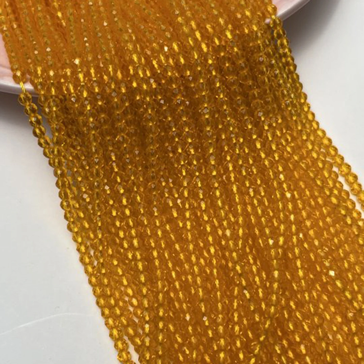 5pcs Natural Semi-Precious 3mm Orange Tourmaline Crystal Stone Bead for Women Jewelry Making DIY Bracelet Necklace Accessories