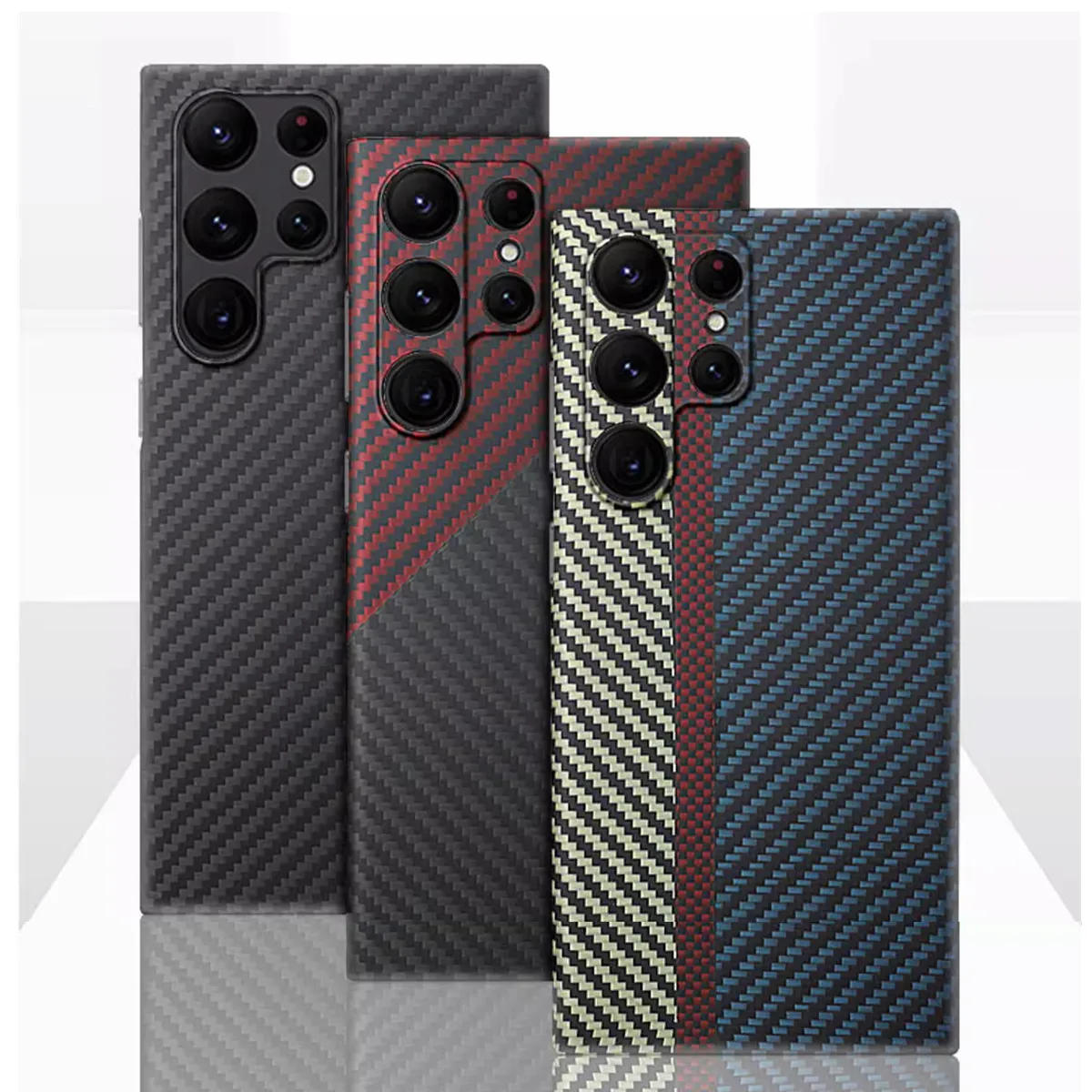 

Pure Carbon fiber Phone case For Samsung Galaxy S23 Ultra Aramid fiber Anti-fall busines cover Galaxy S22 Ultra