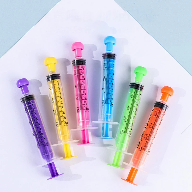 5PCS Measurement Syringe With Cap, For Scientific Labs, Liquid Dispensing, Pet And Party Supplies, Oral Liquid 5cc/5mL-10cc/10mL