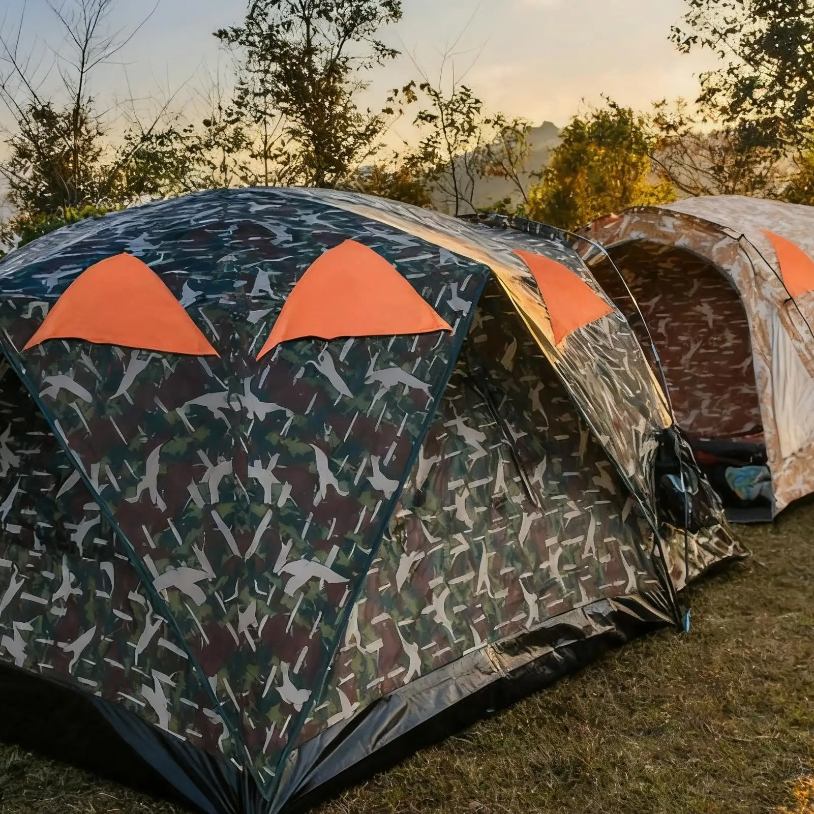 Blaze Orange panneau aveugle accessoires de chasse magnétiques 4 pièces aimants Blaze panneaux de sécurité pour tente sac à dos course en plein air