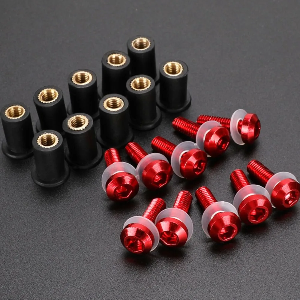 

10pcs 5mm Windscreen Fairing Windshield Bolt Screw For DUCATI MONSTER 620 695 696 750 750 DARK 796 797 821 Dark 1100 EVO 1200