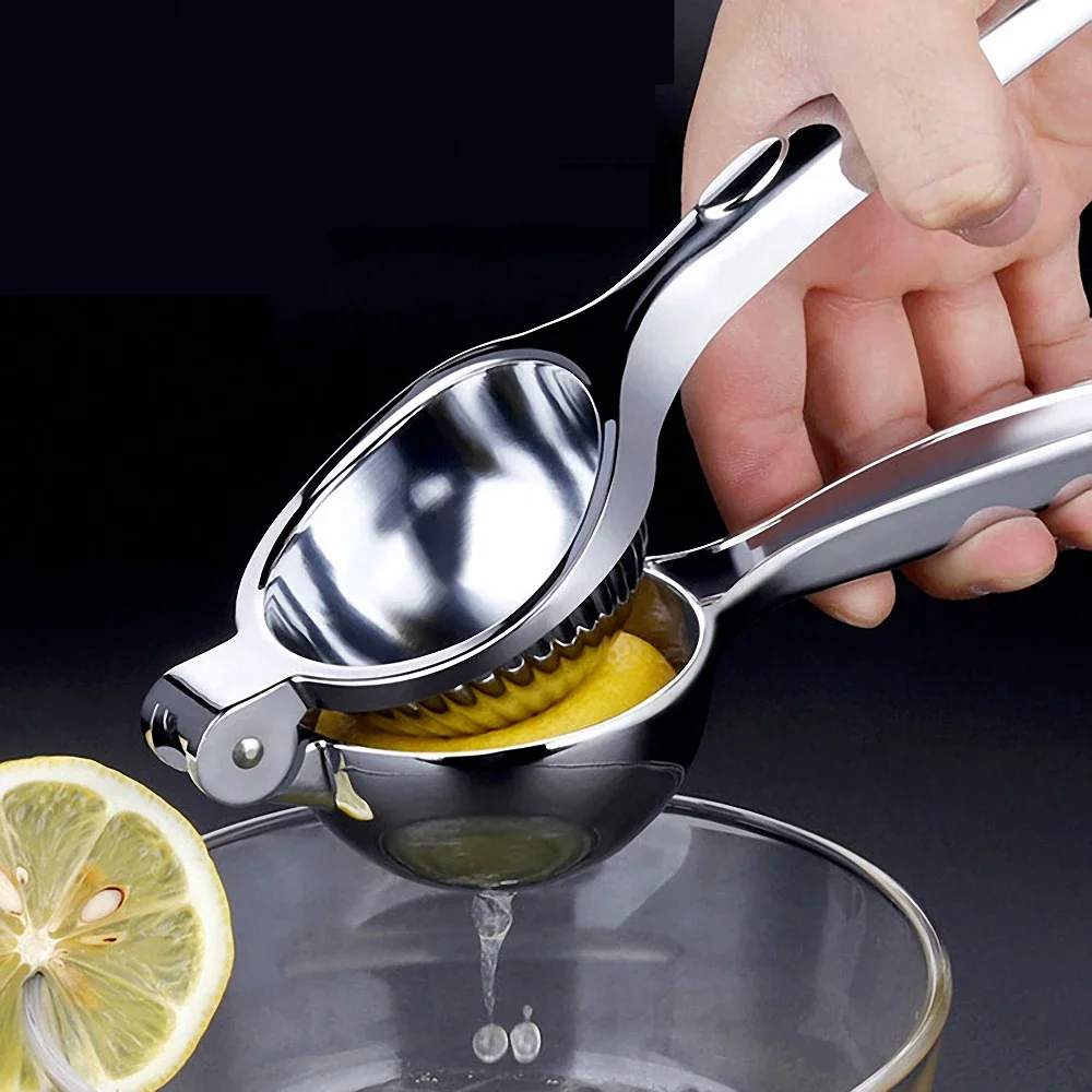 Exprimidor Manual de frutas y limón de acero inoxidable para el hogar, exprimidor Manual de cítricos y naranjas, herramienta de cocina duradera