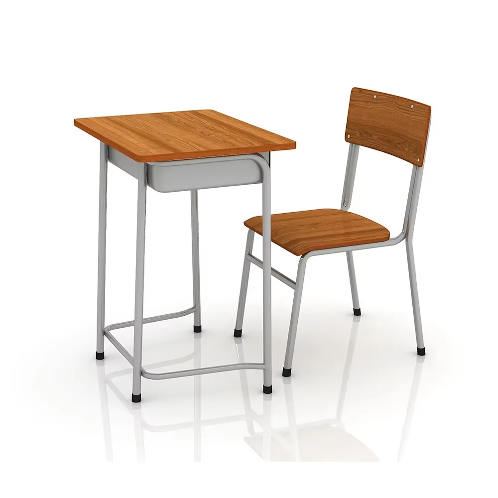 High Quality Modern Cheap High School Wooden School Student Desk And Chair Set