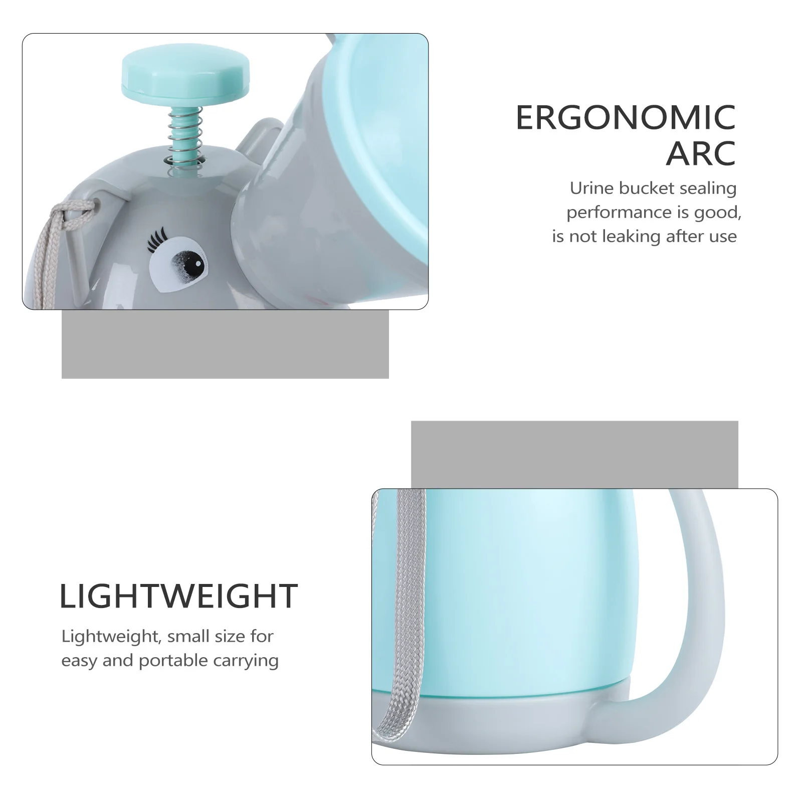 

1pc Portable Urinal Bottle Lightweight ABS PP Material Camping Travel Emergency Toilet Reusable Washable Potty