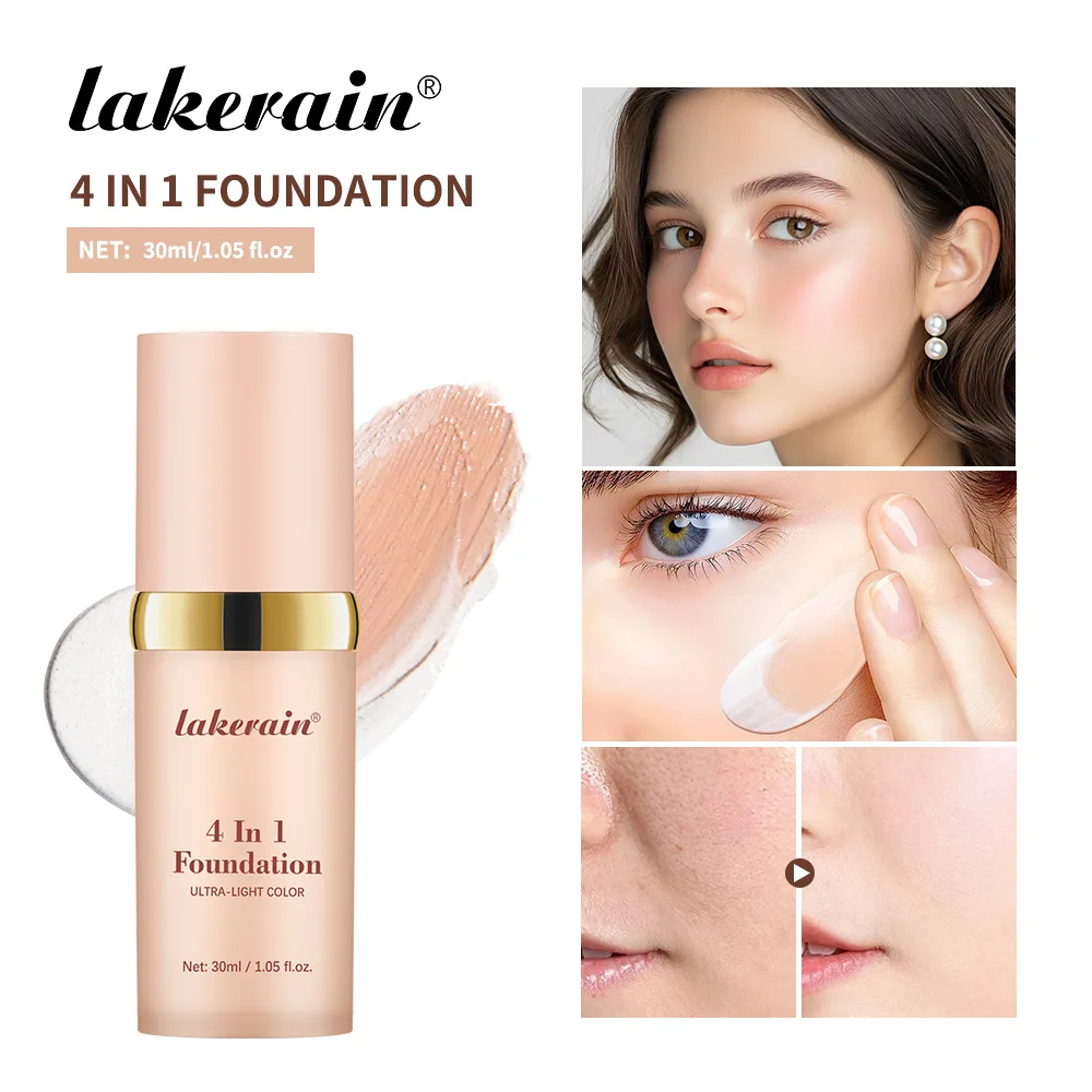 Multi-function Liquid Foundation Matte Finish Full Coverage Concealer Long-lasting Oil Control Moisturizing Face Foundation