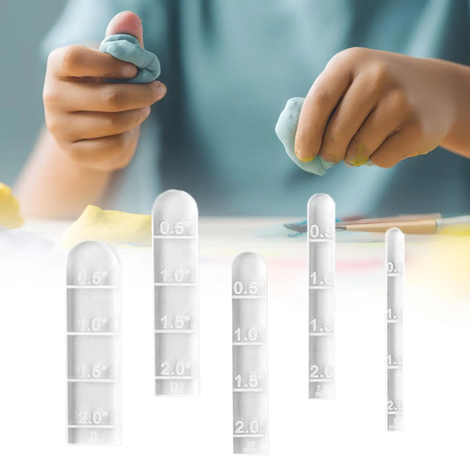 Reglas de arcos de arcilla, herramienta de guía de arco de diferentes tamaños para moldear construcciones en miniatura, pendientes de arco iris, arte de arcilla, 5 uds.
