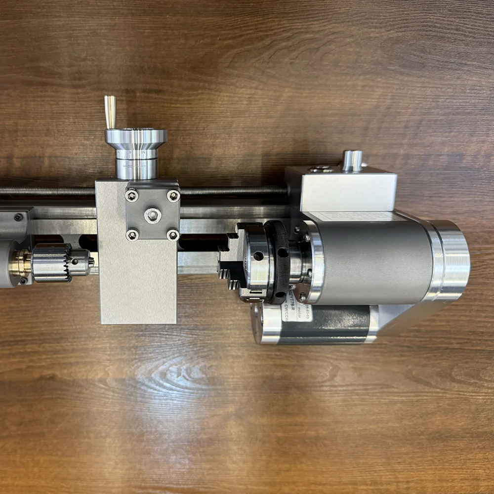 Multi-function Precision Mini Lathe Machine for Wood & Metal - 50mm Chuck, 0-2000 RPM Stepless Speed