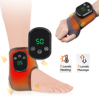 Electric Foot and Hand Massager Hot Compresses 3 Modes Vibrations Massager Heating Wristband Ankle Joint Protection Support Tool