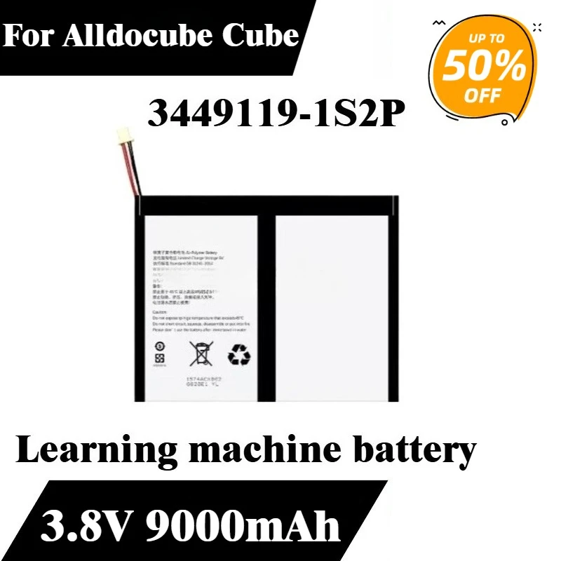 

Tablet PC Battery 3.8V 9000mAh 3449119-1S2P for Alldocube Cube IPlay 20 IPlay20 Pro T1001 Replacement Battery New High Quality
