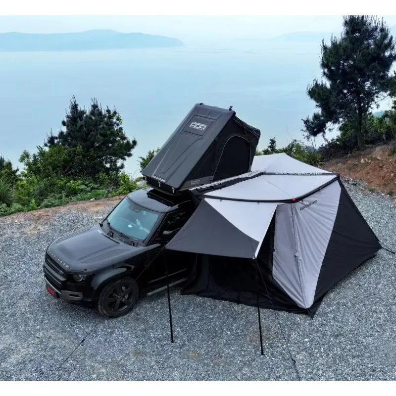 

Outdoor Camping Roof Top Tent for Cars Free-Standing Offroad Vehicle Aluminum Canvas Waterproof Portable