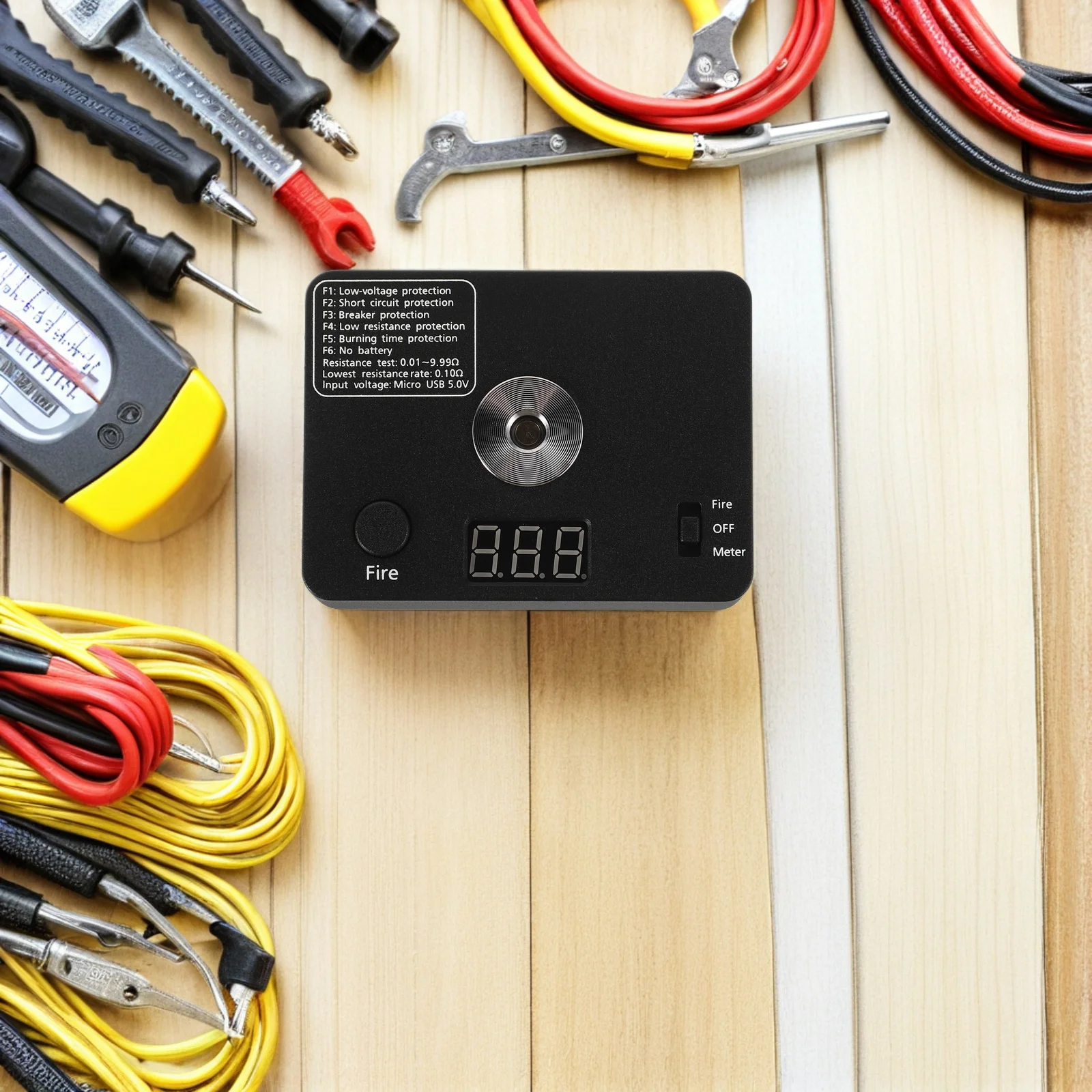 

Resistance Tester Ohm Meter for Electrician Electronics Kit Wire Tester Electrical Tools DIY Accessories Portable Durability