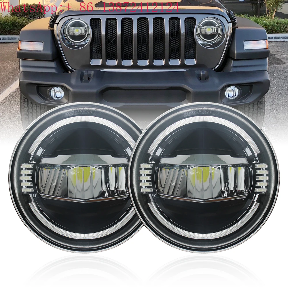 

Aluminum 7-Inch Round Headlight for Jeep Wrangler JK JKU High Low Beam with DRL Offroad Compatible