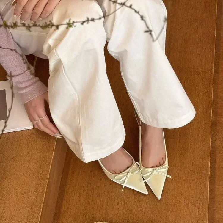 2026 Neue Slip-on High Heel Damen Sandalen Mode Schmetterlingsknoten Slingback Pumps Stripper Party Damensandalen – Detail 6
