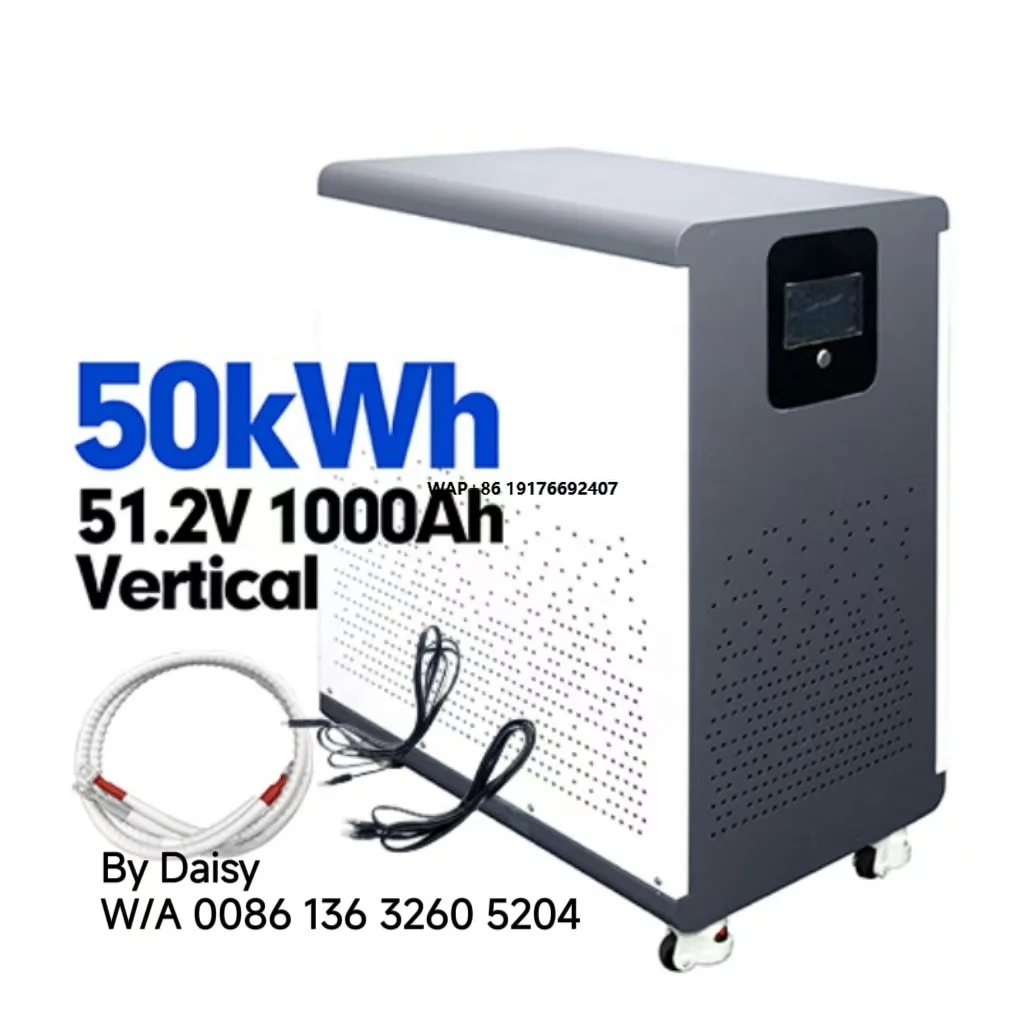 

2025 New 50KW 1000Ah 560AH 628Ah EVE 51.2V 12000 Cycles Vertical Moveable LiFePO4 Battery Solar Cell BESS Solar Pack
