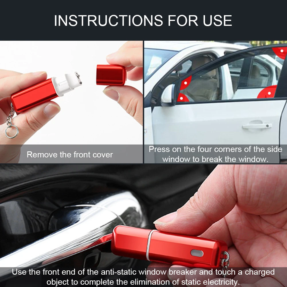 Car Emergency Hammer Safety Escape Rescue Tools Seat Belt Cutter Mini Portable Keychain Lifesaving Auto Windows Glass Breaker