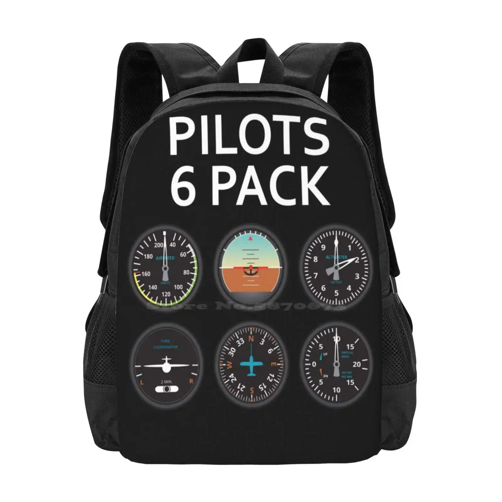 

Pilots Six Pack. Hot Sale Backpack Fashion Bags Funny Aviator Humor Hilarious Joke Avionics Novelty Airplane Cool Avgeek