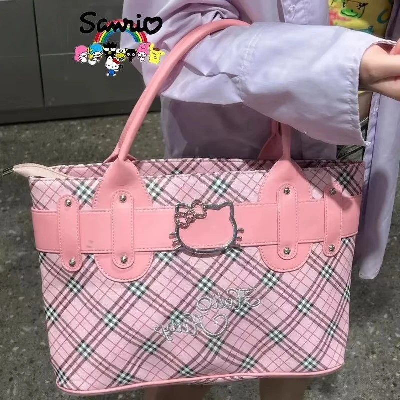 

Sanrio Hello Kitty New Women's Handbag Luxury Brand Fashion Women's Shoulder Bag Cartoon Embroidery Women's Bag Large Capacity
