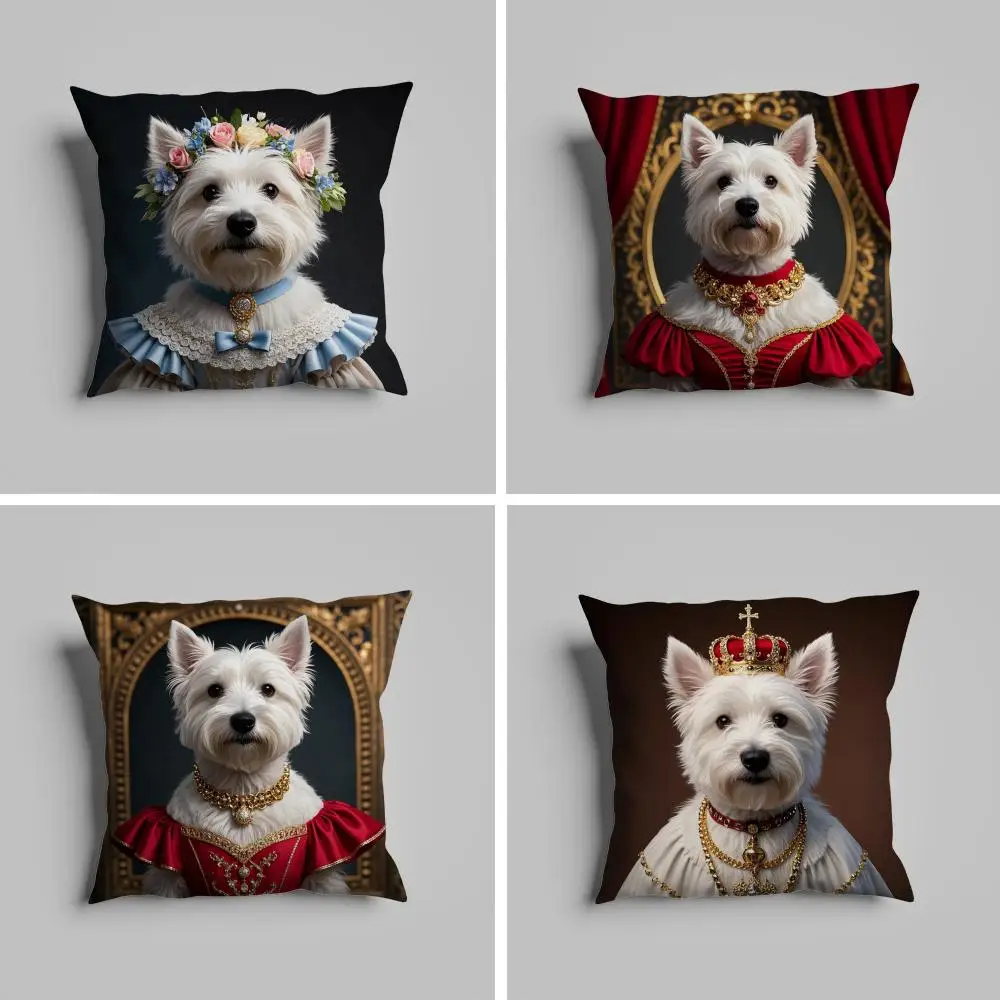 

West Highland White Terrier Pillow Case luxurious home office, sofa decorative Multi sized car seat cushions, pillowcases