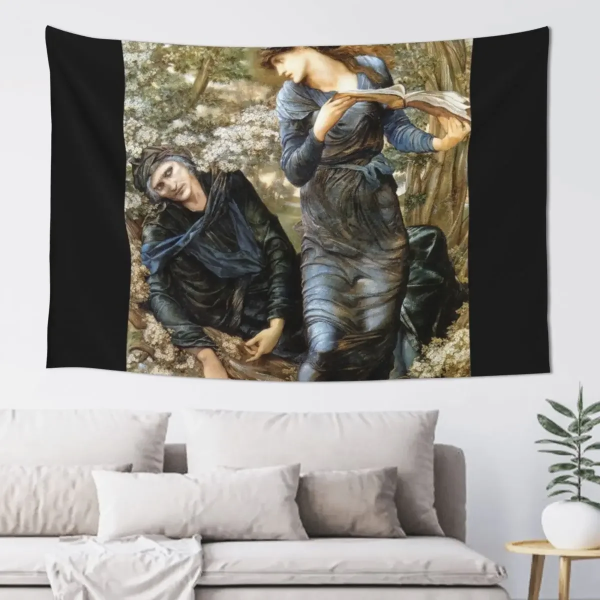 The Beguiling of Merlin - Edward Burne-Jones 1872 Tapestry Kawaii Room Decor Bedroom Decoration Tapestry