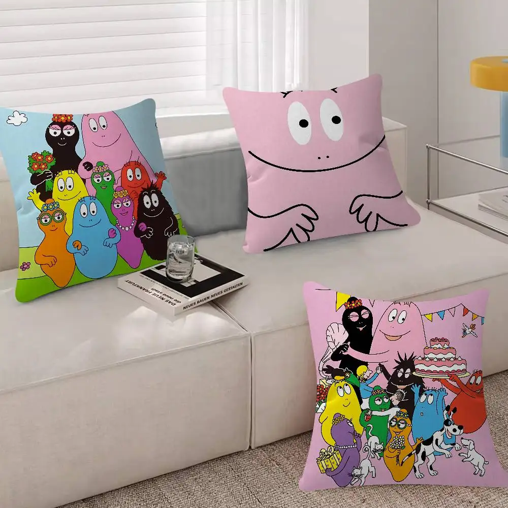 Cartoon B-Barbapapas-es Pillow Dust Cover Bedroom Kids Party Decoration Pillowcase Birthday Children Gift