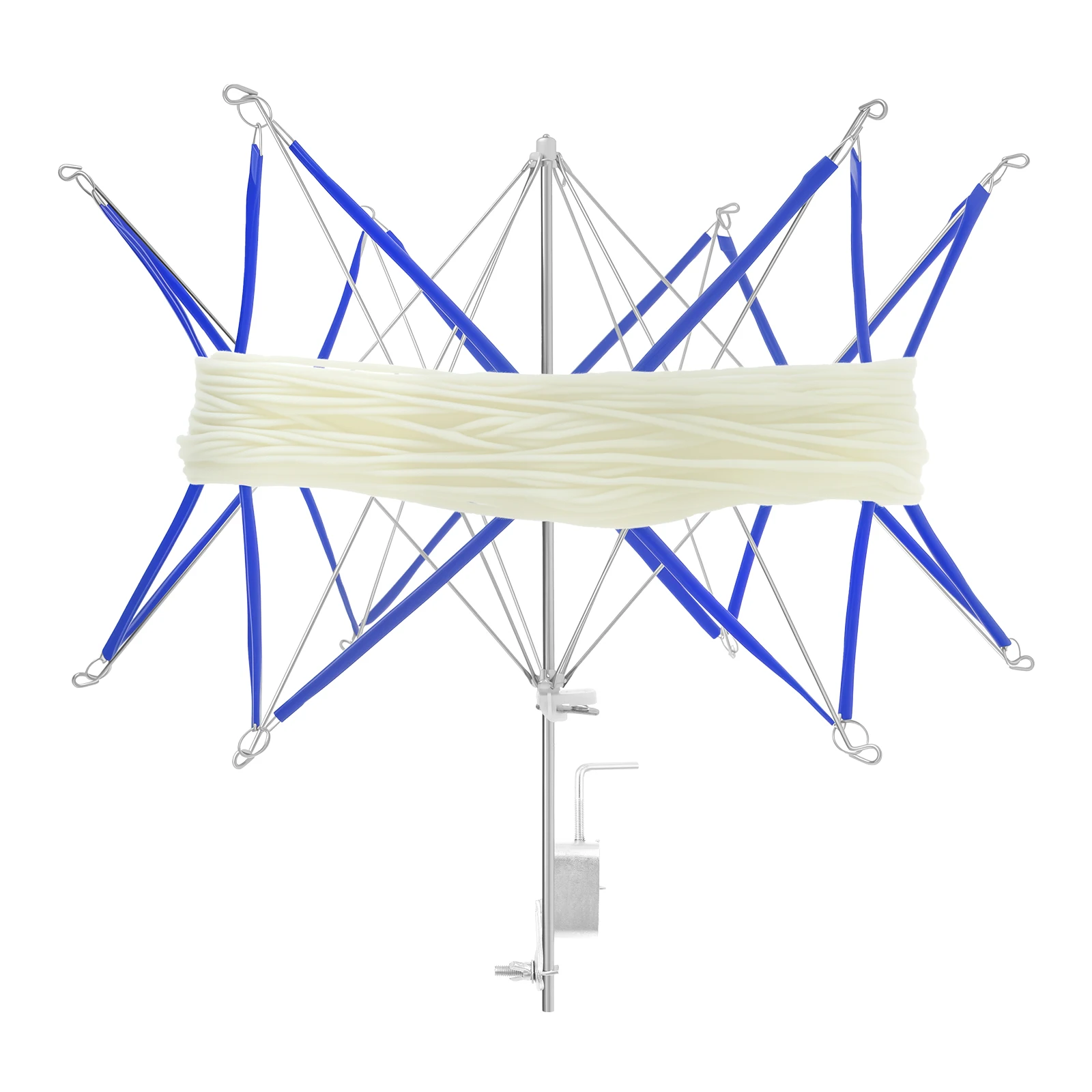 

Umbrella Shape Wooden Swift Yarn Thread Fiber String Wool Winder Holder Portable Hand Operated Convenient Multi-function Sewing