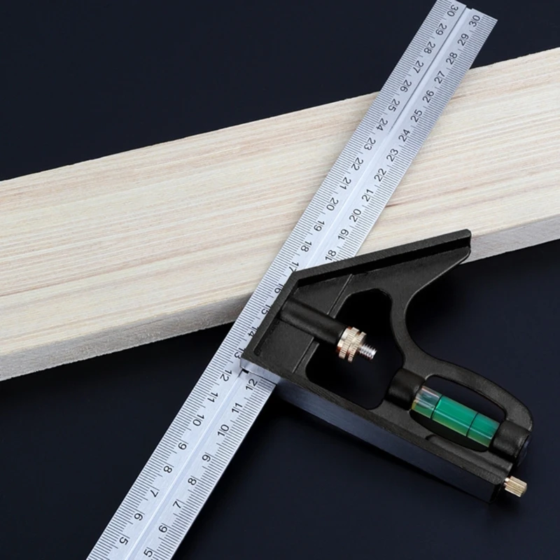 Combination Square Ruler Multifunction Measure Angles Ruler Woodworking Square A0KF