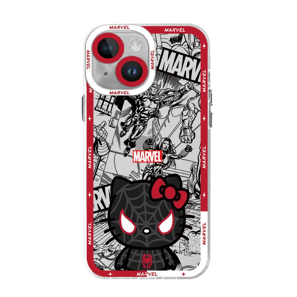 Bonito morcego homem aranha olá kitty caso de telefone para xiaomi redmi 13 12 10 14c 14r 13c 13x 12c 12r 11a 10c a5 a4 a3 a2 a1 pro capa