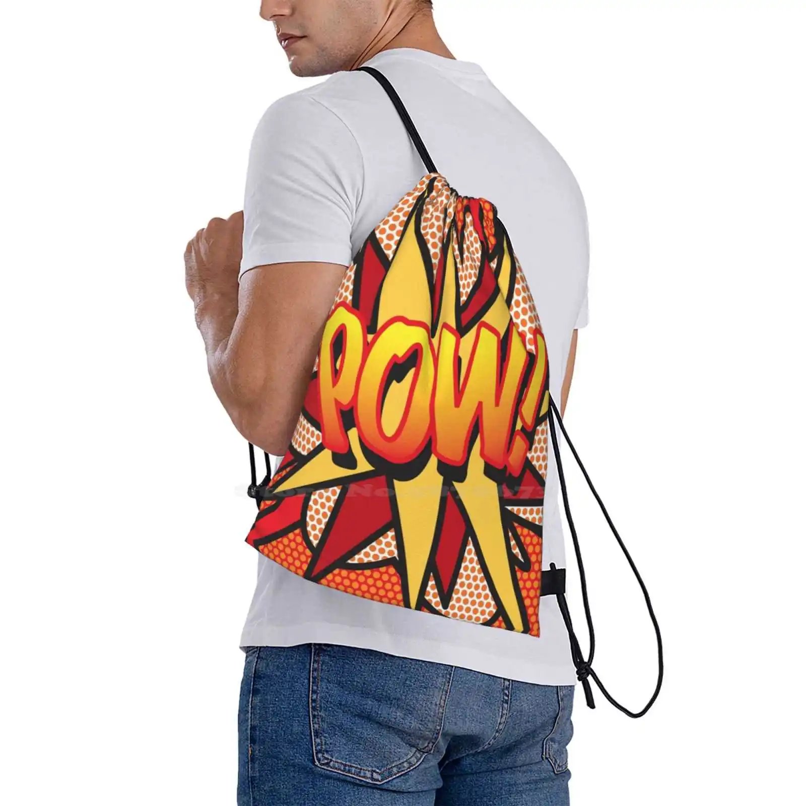 Mochila Pop Art Comic Book, Cool super-herói Cosplay, Mochila legal, Divertimento, Divertimento, Venda quente