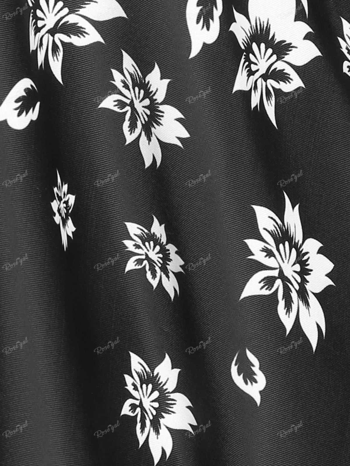 Rosegal plus size damski strój kąpielowy w paski z kwiatowym nadrukiem, bez pleców, wyściełany, skromny strój kąpielowy tankini