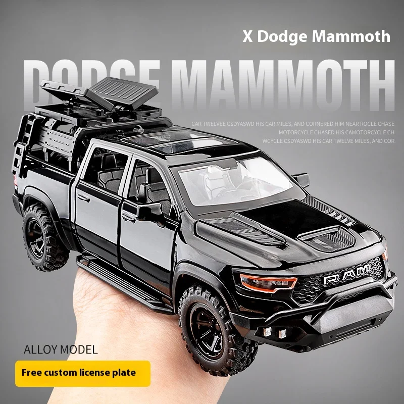 

1/32 Off Road Pickup Truck Toy Raptor/Mammoth/Tesla Car Model Simulation Alloy Car Model Sound Light Regenerative Children'S Toy