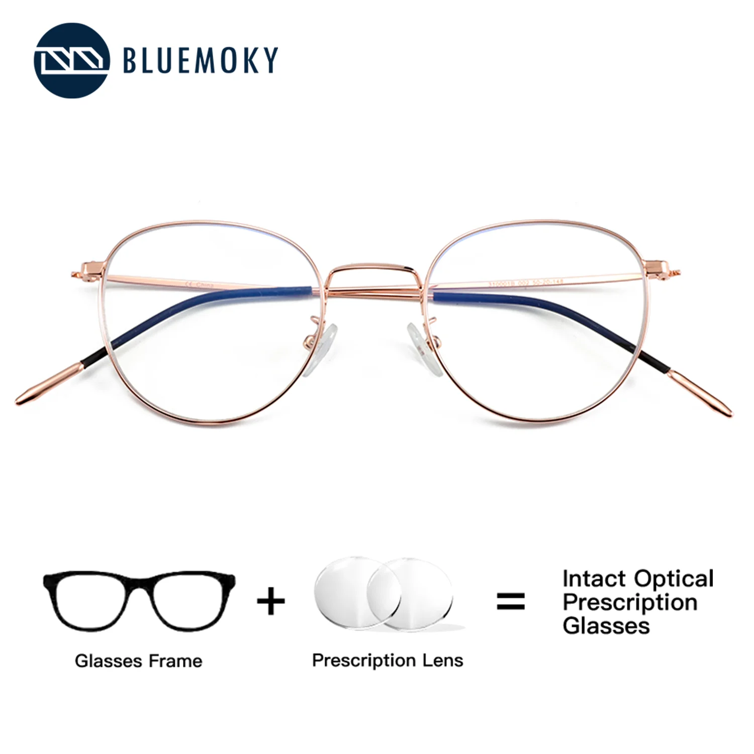 

Женские овальные очки BLUEMOKY с металлической оправой, блокирующие синий свет, фотохромные линзы для коррекции близорукости, прогрессивные линзы