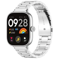 Correa de Metal para Redmi Watch 5/Redmi Watch 4, pulsera ajustable de acero inoxidable para Xiaomi Mi Band 9 Pro/Mi Band 8 Pro