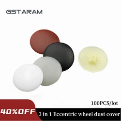 100PCS/lot 3 in 1 Eccentric wheel dust cover Three in one decorative cover  Cross hollow eccentric hole Plastic cover