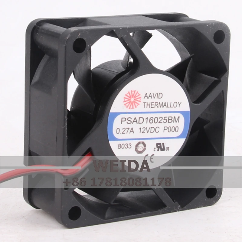 

New Cooler Case Fan for AAVID THERMALLOY PSAD16025BM 12V 0.27A 6025 Silent Cooling Fan 60X60X25MM
