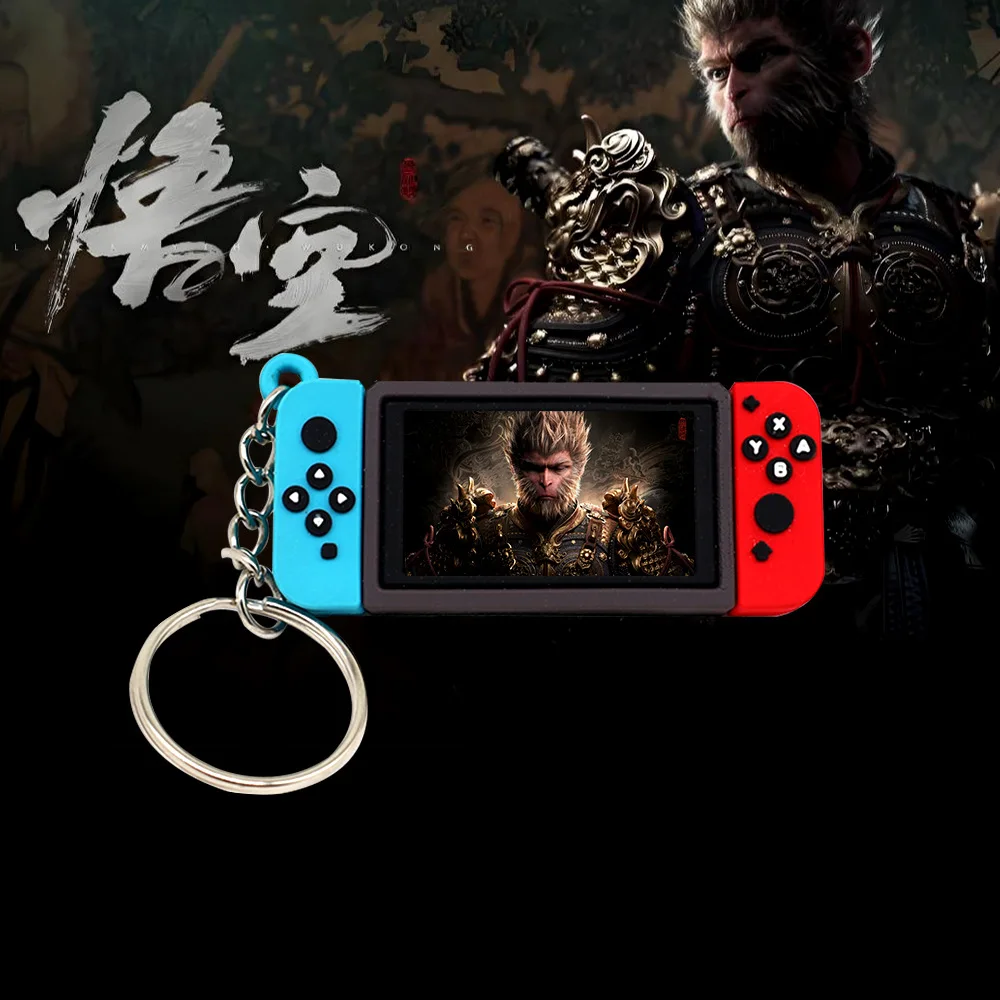 Black Myth Keyring WuKong Ps5 Game Handle KeyChain Boys Pendant llaveros Simple Tide Play Hanging PVC Ornaments Gifts