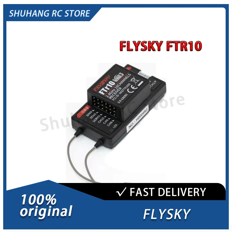 

FLYSKY Fusi FTR10 2,4 ГГц AFHDS 3, мини-приемник PWM PPM I.bus S.bus UART, радиопередатчик для радиоуправляемого самолета, FPV, планера, вертолета