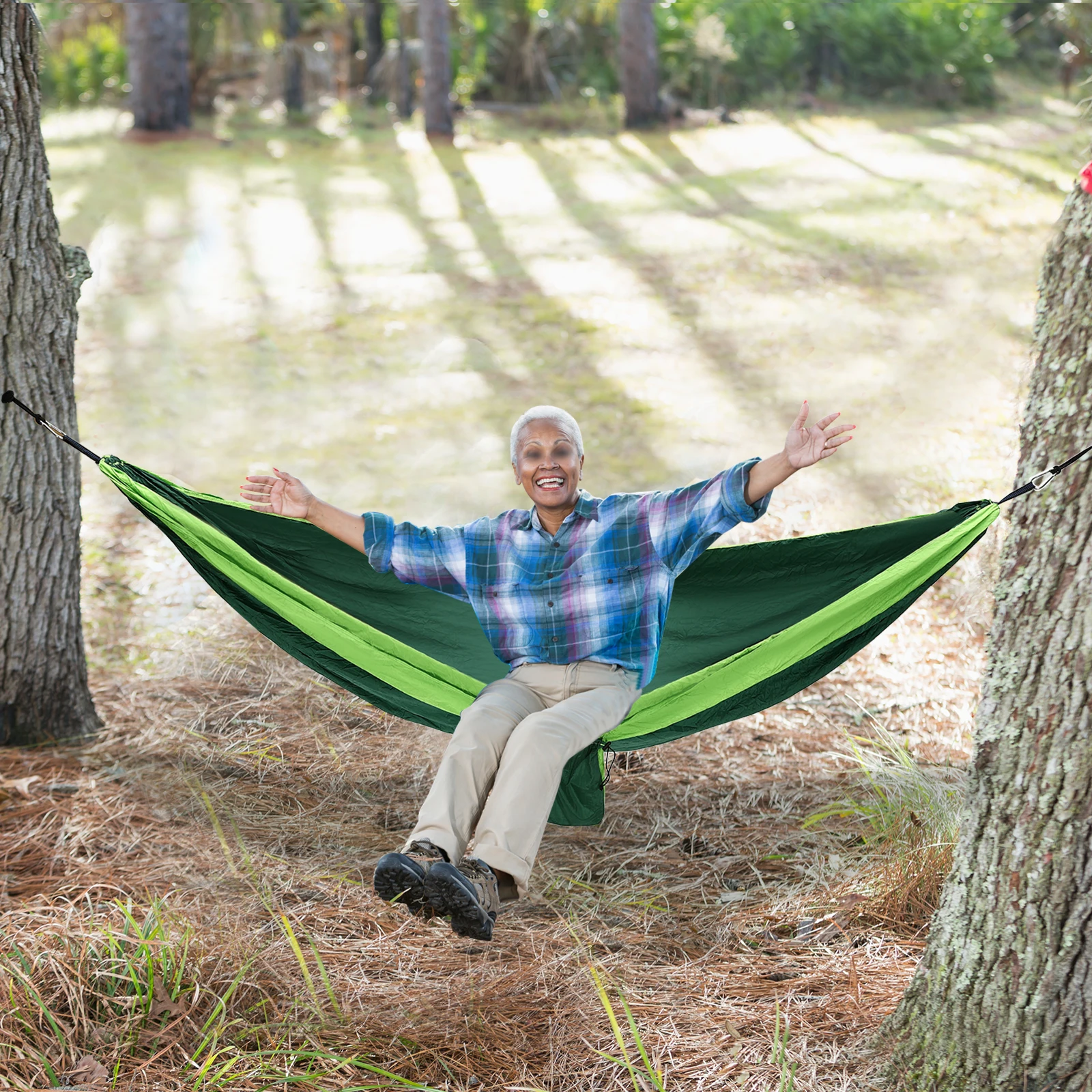 Camping Hammock, Double & Single Portable Hammock, Hammock for Backpacking and Travel