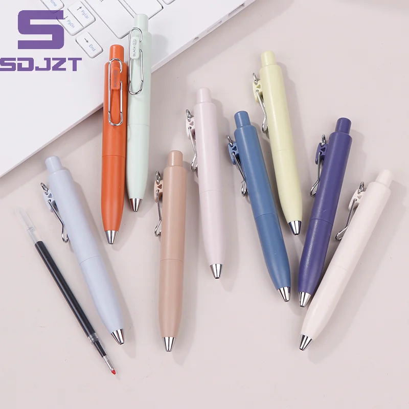 0.5mm Small Thick Core Fat Mini Pocket Pen Neutral Quick Dry Waterproof Uniball One Push Portable