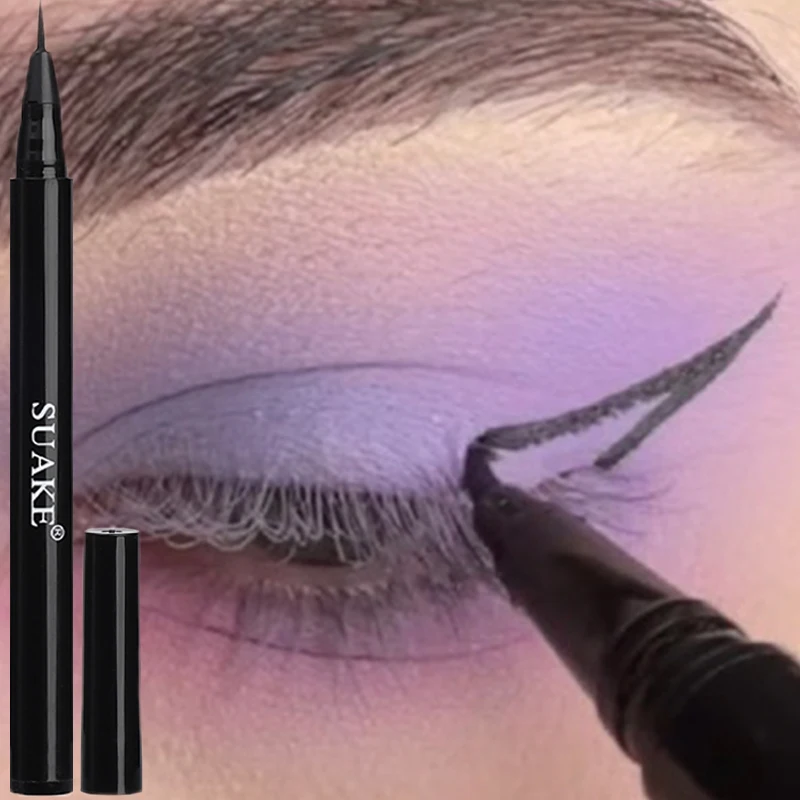 Matte Black Liquid Eyeliner Waterproof Eyeliner Pencil Long-Lasting Last Lower Eyelash Pen Quick-Dry No Blooming Cosmetics Tools