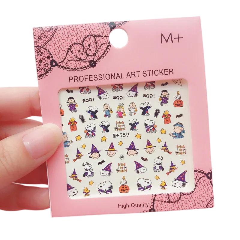 Snoopy Nail Art Decoration Cartoon Nail Slider Korean 3D Stickers on Nails Children Girls Women DIY Nail Art Ornament Stickers