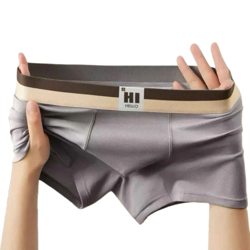 Solid Color New 5 Pairs of Men' Underwear Breathable Flat-angle Teen Boys Four-corner Comfortable Simple Shorts Boxers Quick-dry