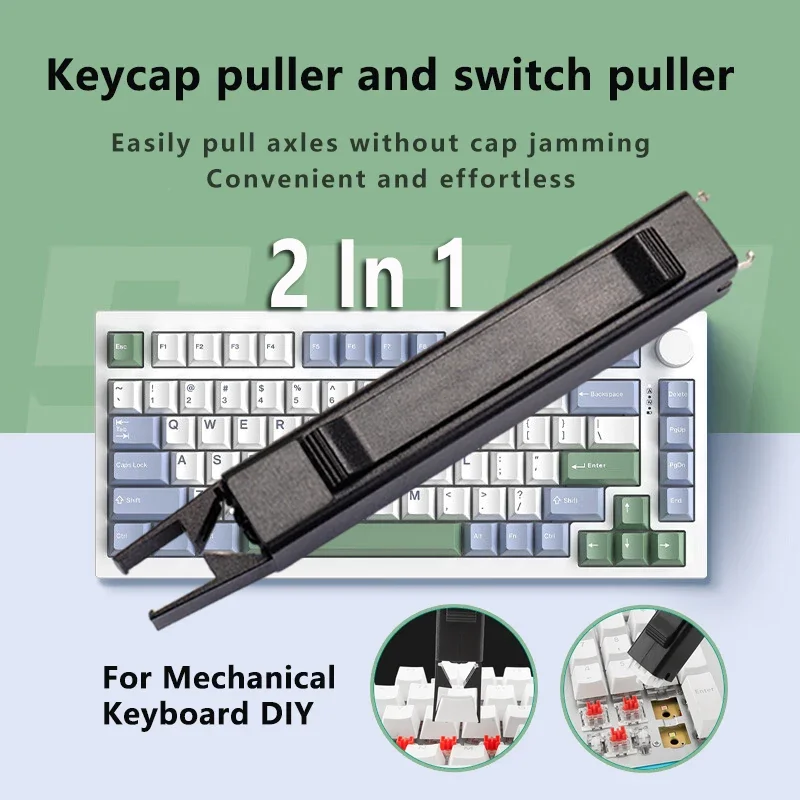 

2 in 1 Hot Swap Key Puller Keycap Adjuster Portable Switch Remover for Fixing Mechanical Keyboard Action DIY Cleaning Tool