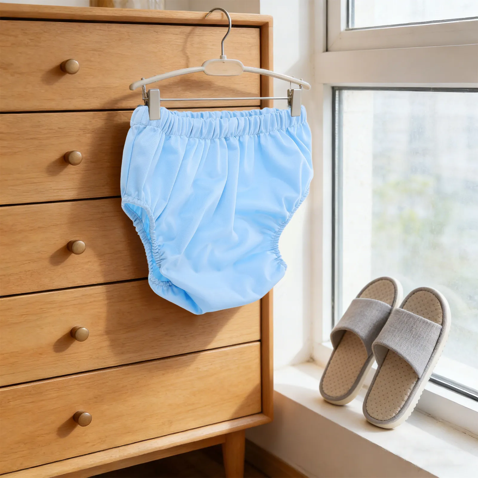 

Waterproof Reusable Elderly Adult Diapers Leakproof Incontinence Pants Washable Absorbent Cloth Nappy Night Protection Blue