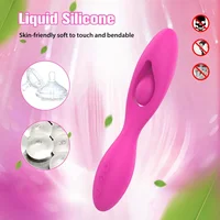 Liquid Silicone Vibrator Powerful Dual 10 Vibration G-Spot Female Dildo Vagina Clitoris Couple Bendable Wearable Couple Sex Toys - Image 5