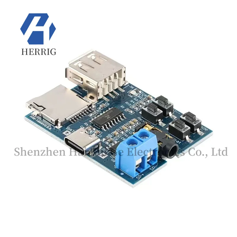 

HW-188B/Voice Song Selection Amplifier Module Audio External USB Flash Drive Voice Amplifier Module MP3 Decoding Player