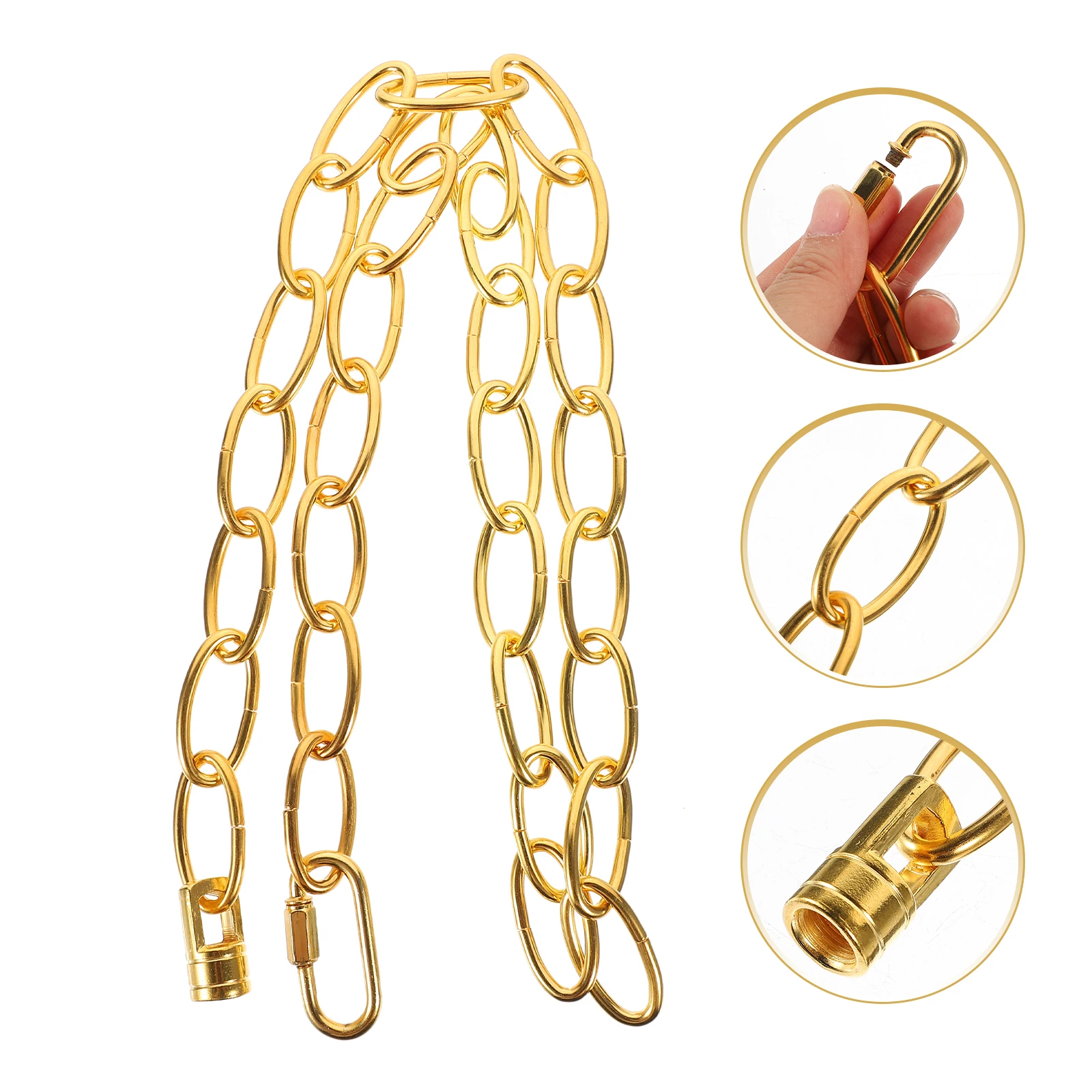 تمديد سلسلة الثريا شديدة التحمل، إمدادات معلقة، سهلة التركيب، أجزاء مصباح سلسلة معدنية متينة لصنع المصابيح