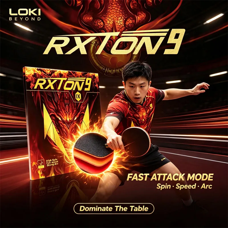 オレンジ-ブルー-スポンジ-loki-rxton9-9neo-テーブルテニスラバーシート-無機質プレチューン-スティッキー-ピンポンラバー-ループアタック