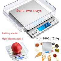 Portable Mini LCD Digital Weight Scale Suitcase Barista Scale 3000g/0.1g Jewelry Travel Kitchen Tools Electronic Scales Weigh